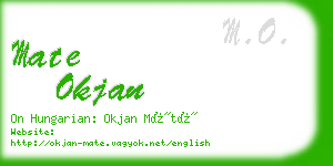 mate okjan business card